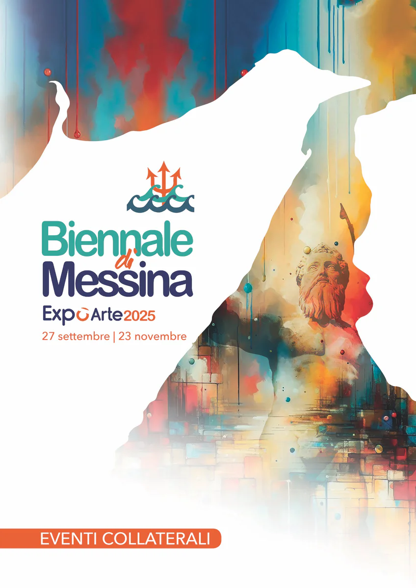 Copertina del volume Eventi collaterali della Biennale di Messina 2025
